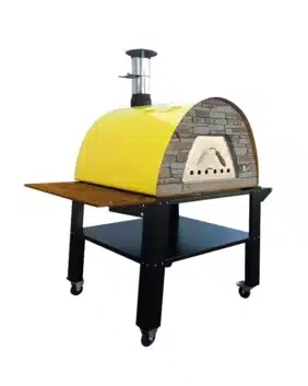 Forno a lenha Maximus Prime Arena Amarelo com carrinho Bello